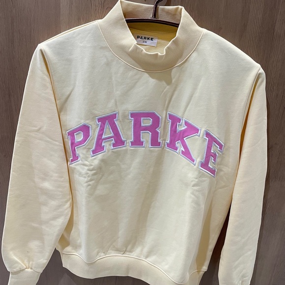 Parke Oversized Mock Neck • Butter Yellow Varsity (Lightweight) - Picture 6 of 7